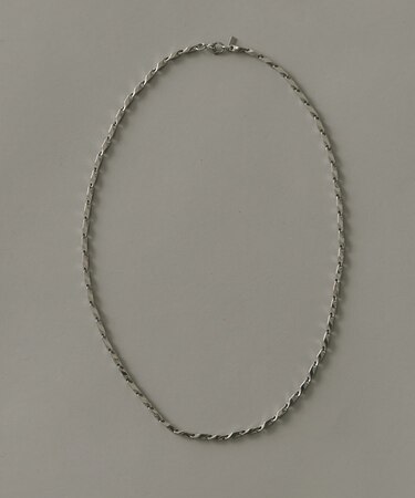 ステンレスツイストデザインチェーンネックレス