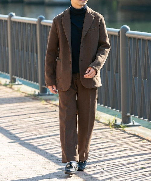 UNIVERSAL LANGUAGE 3ピース　セットアップスーツ ブラウン スーツ／スリーピース／3つボタン／尾州／無地／TR27 | SUIT SQUARE