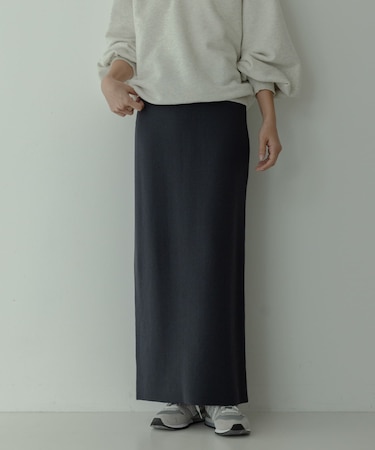 『WEB限定』『毛玉防止』ミラノリブIラインニットスカート