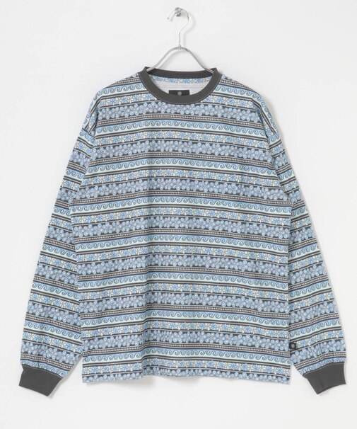 MAGIC NUMBER　FLOWER BORDER LONG-SLEEVE T-SHIRTS