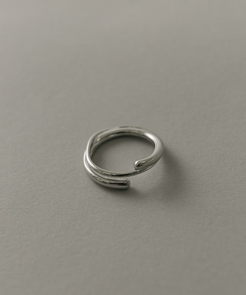 ステンレスニュアンスクロスリング