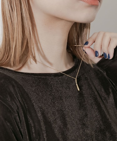 ステンレスニュアンスドロップトップネックレス