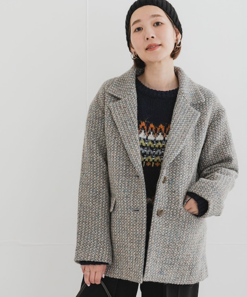 F by ROSSO　『UR TECH』ミックスツイードジャコット