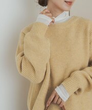 カシミヤシルク混タートルネックカットソー