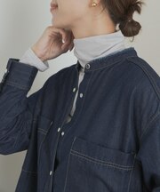 カシミヤシルク混タートルネックカットソー