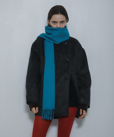 マルチカラーシャギーコート