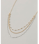 コンビメッキトリプルチェーンネックレス