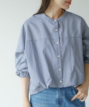 『WEB限定』フロントタックバンドカラーシャツ