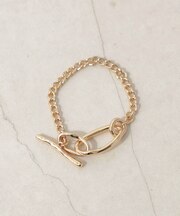 ニュアンスオーバルチェーンマンテルブレスレット