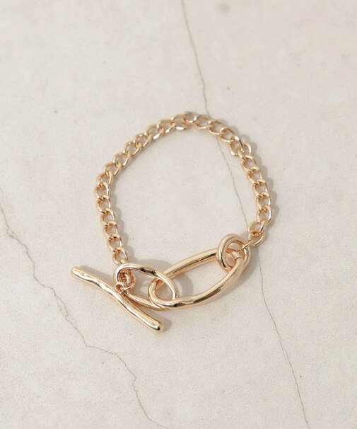 ニュアンスオーバルチェーンマンテルブレスレット