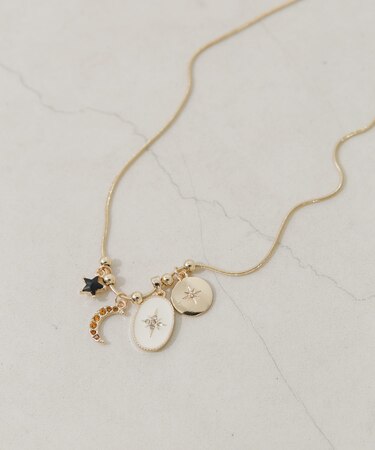 スパークルマルチチャームネックレス