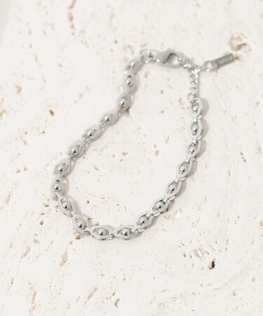 ステンレスボールリンクチェーンブレスレット