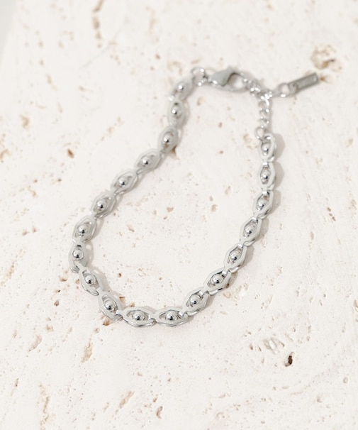 ステンレスボールリンクチェーンブレスレット