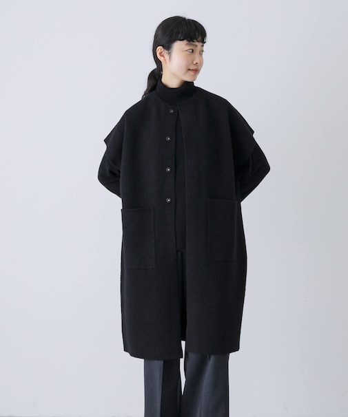 圧縮ウールフレンチロングジレ