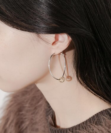 ニュアンスフープ2WAYピアス