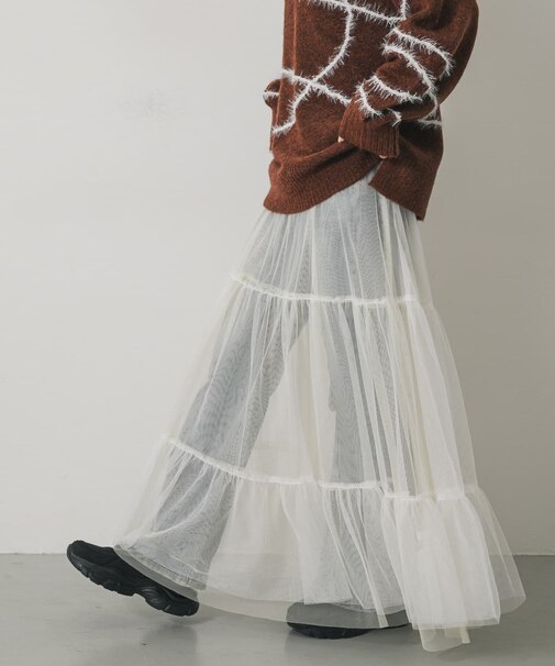 『2WAY仕様』レイヤードティアードチュールスカート