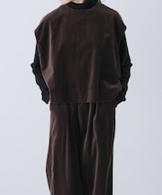 コットンベルベット2WAYベスト