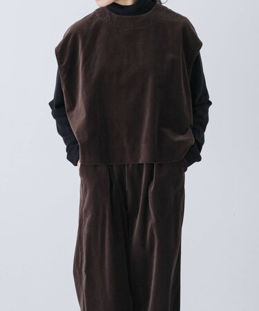 コットンベルベット2WAYベスト