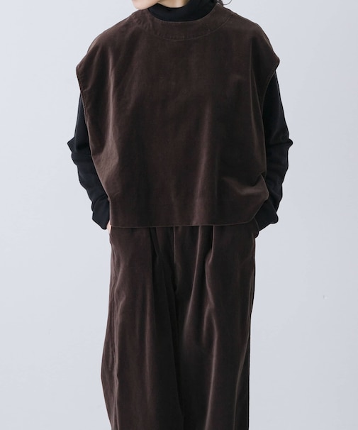 コットンベルベット2WAYベスト