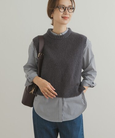 ウールカシミヤニットベスト