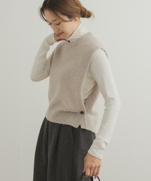 Mal. rerereさん　カシミア混　ニットベスト Mal. rerereさん カシミア混 ニットベスト zz-1236348_73-301-1010016-1.