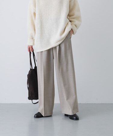 ウォッシャブルウールツイルパンツ