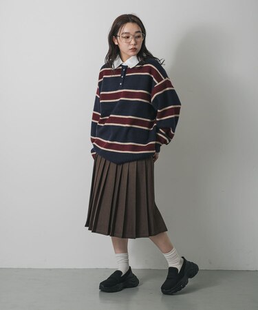 ミディプリーツスカート