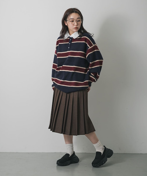 ミディプリーツスカート