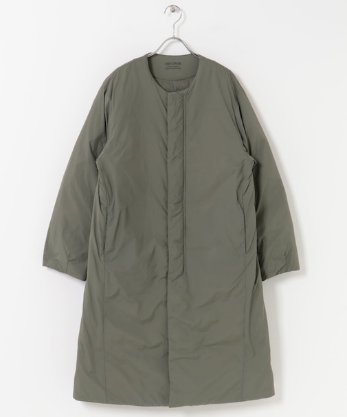 FORK&SPOON　SORONAノーカラーコート