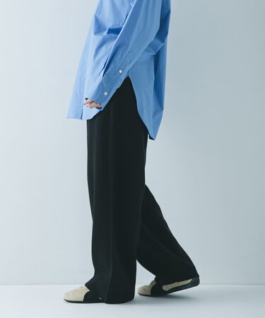 コットンカシミヤルーズニットパンツ