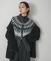 『洗濯可』ノルディックジップセーター