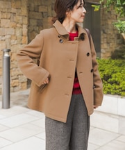 ショールカラー2WAYショートコート