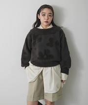 フラワージャガードニット