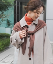 ウールアクリルニットストール