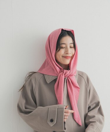 ウールアクリルニットストール