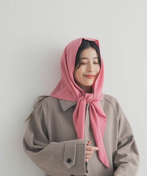 ウールアクリルニットストール