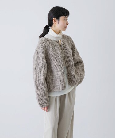 ペルートグルボタンカーディガン