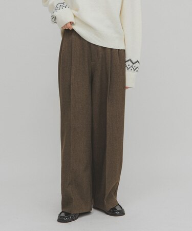 ウールライクブラッジュドパンツ