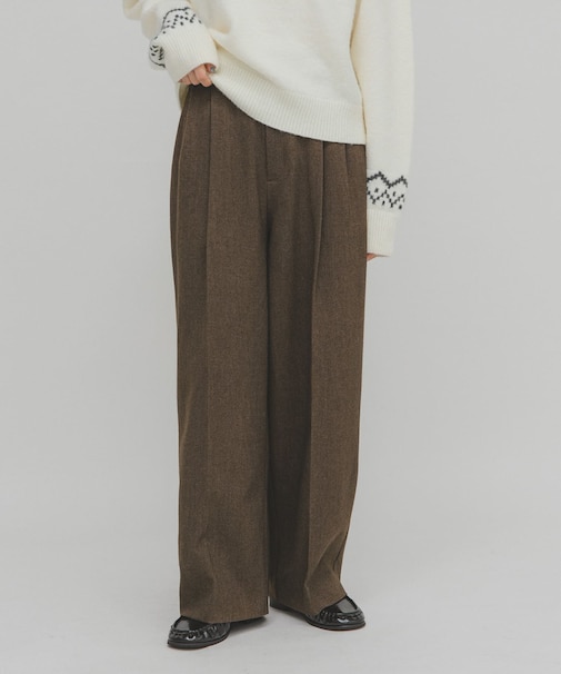 ウールライクブラッジュドパンツ