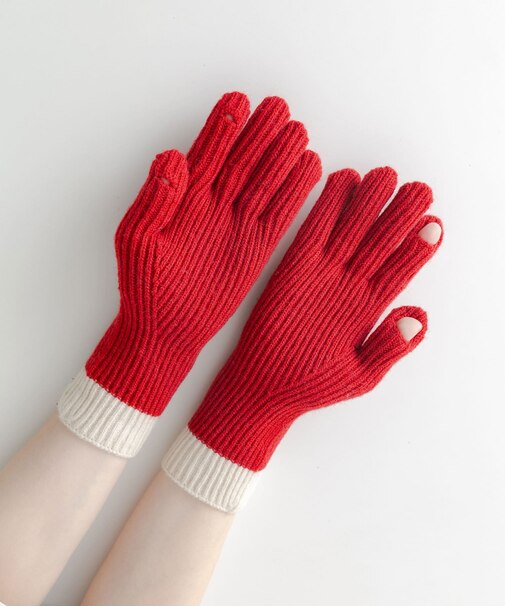 バイカラーホールタッチグローブ