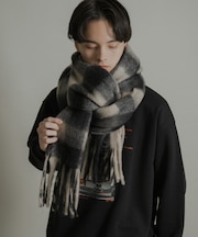 ブロックチェックボリュームマフラー