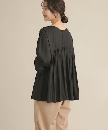 『WEB／一部店舗限定』2WAYギャザー切替ブラウス