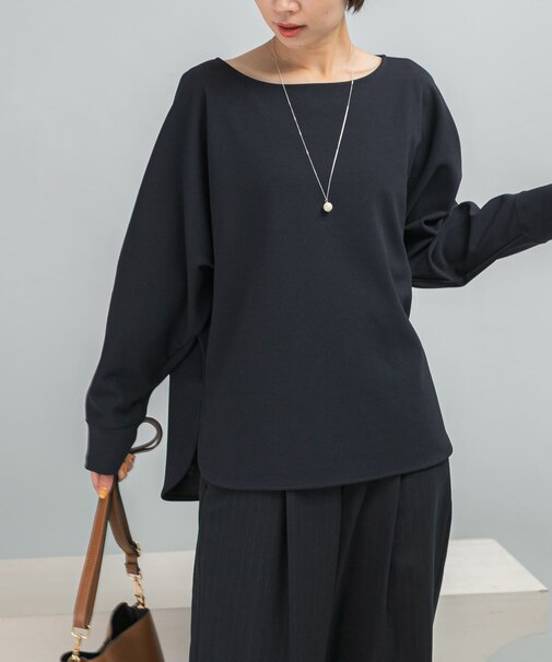 ニットジョーゼットドルマンプルオーバー