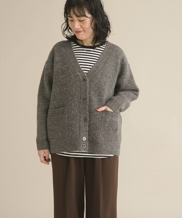 『WEB／一部店舗限定』ダブルフェイスVネックカーディガン