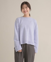 『WEB/一部店舗限定』ターンバック袖ショート丈ニット