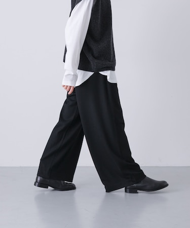 ウォッシャブルウールカットパンツ