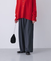 ウォッシャブルウールカットパンツ