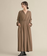 『WEB/一部店舗限定』切替ギャザーフレアワンピース