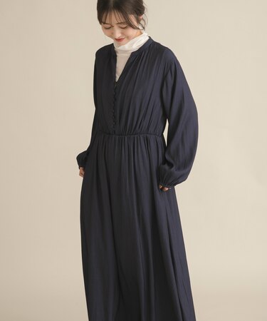 『WEB/一部店舗限定』切替ギャザーフレアワンピース