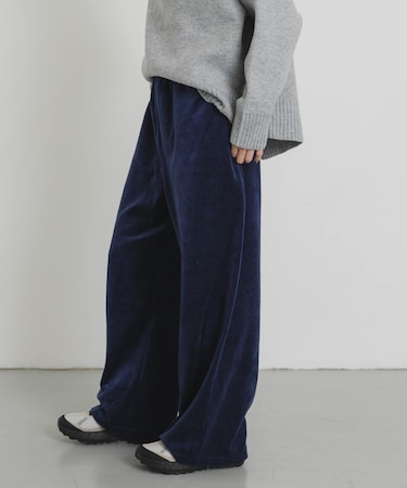 ベロアストレートパンツ
